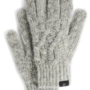 Ted Baker London Cable Knit Wool Blend Mertonn Mens Gloves, LT-Grey,One Size,NWT